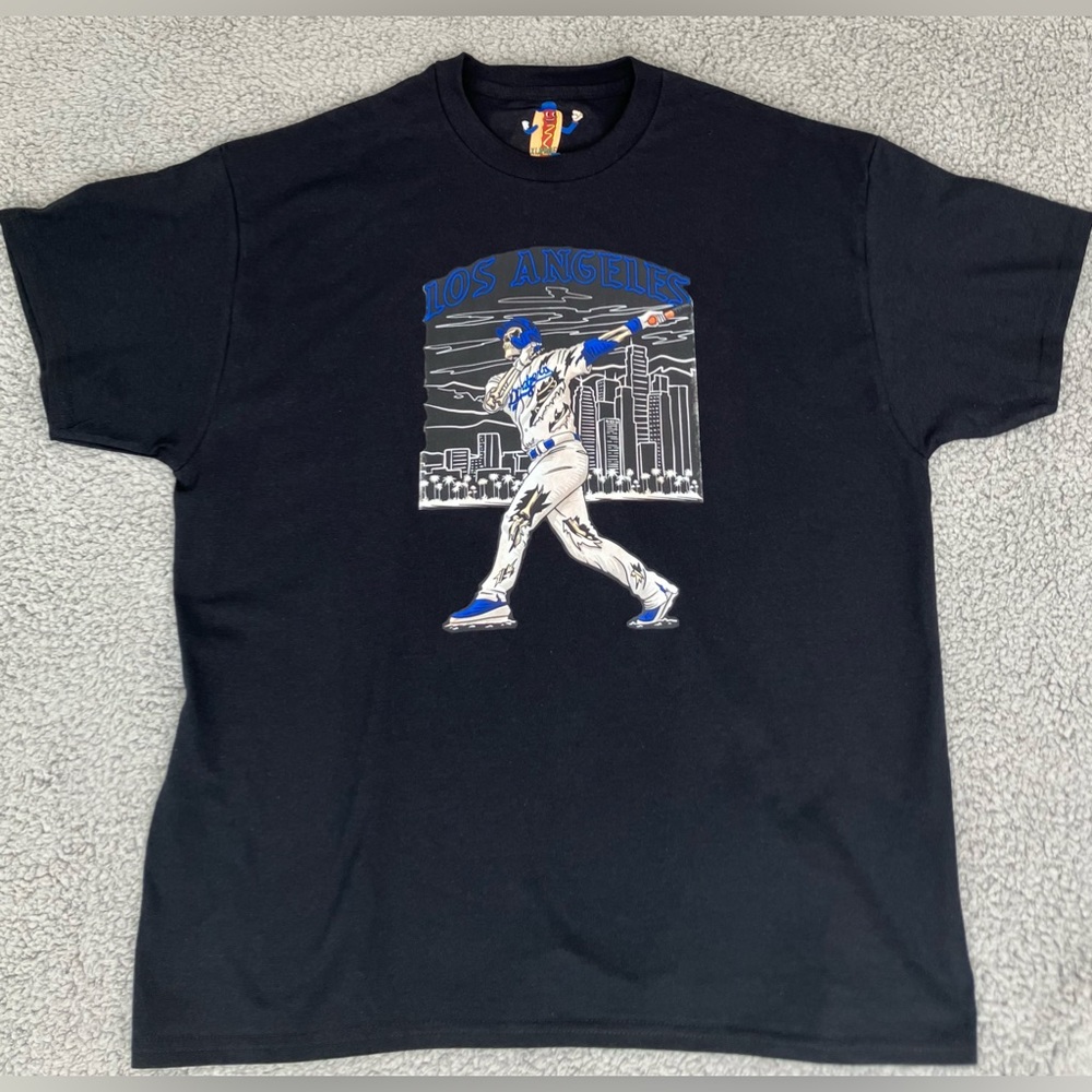 Los Angeles Dodgers MLB Zombie City Skeleton Shohei Ohtani Home Run Black Tee